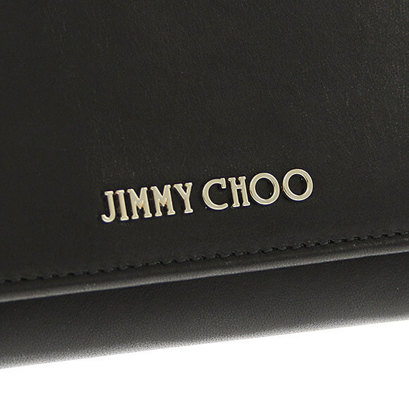 ★ジミーチュウコピー★JIMMY CHOO GOLD金具×フラップ財布×ブラック★最新作★